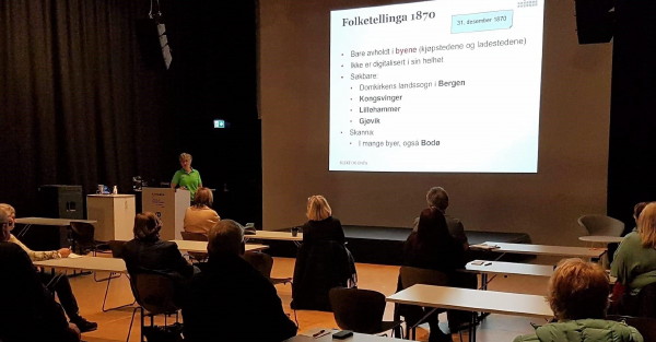 SFD 2020 Stormen bibliotek, Anne Grete Mensen i Litteratursalen - foto Viggo Eide