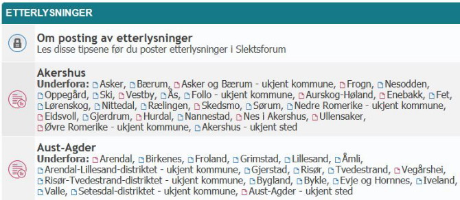 Etterlysning i Slektsforum