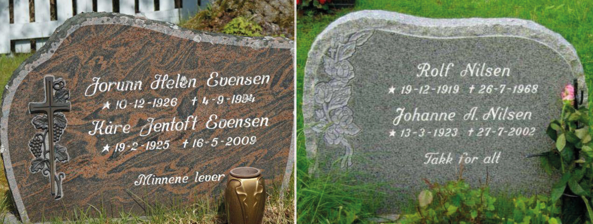 Gode bilder av gravminner